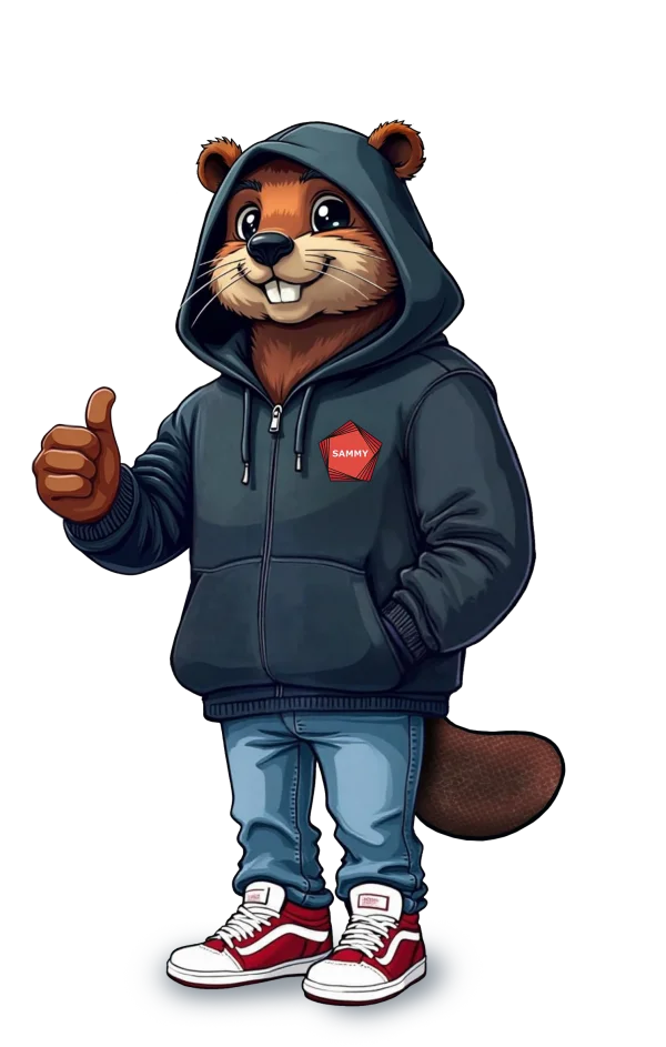 SAMMY mascot giving a thumbs up